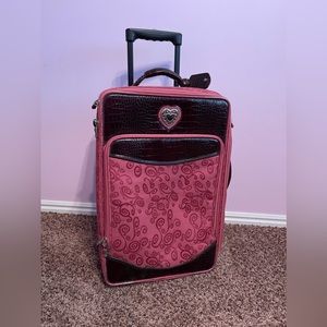 Brighton Pink Chocolate 22” Wheeled Carry-On Luggage w/Brighton Protective Cover